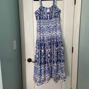 NWT Antonio Melani 8 cotton tiered lined sundress